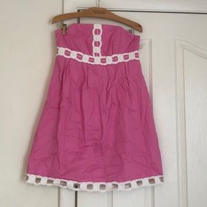 Lilly Pulitzer pink strapless size six dress